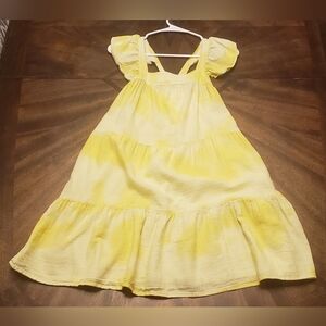 Cat And Jack Yellow Kids Dress 100% Cotton Size 14 Summer Dress